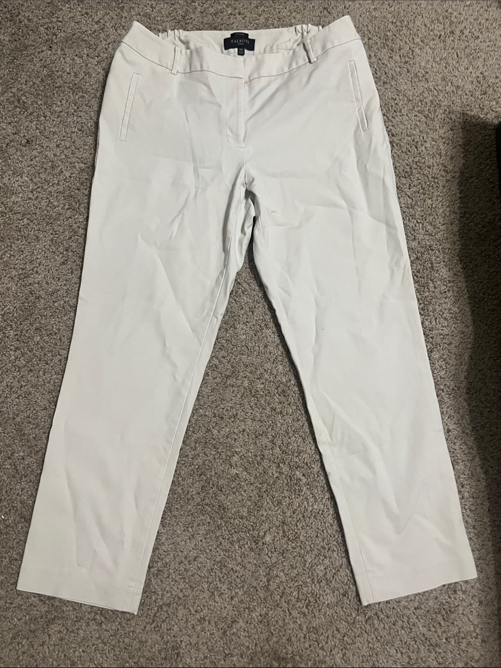 Talbots Off-White Straight Leg Pants